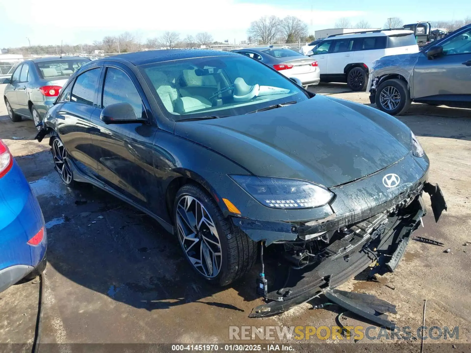1 Photograph of a damaged car KMHM54AC8PA030401 HYUNDAI IONIQ 6 2023