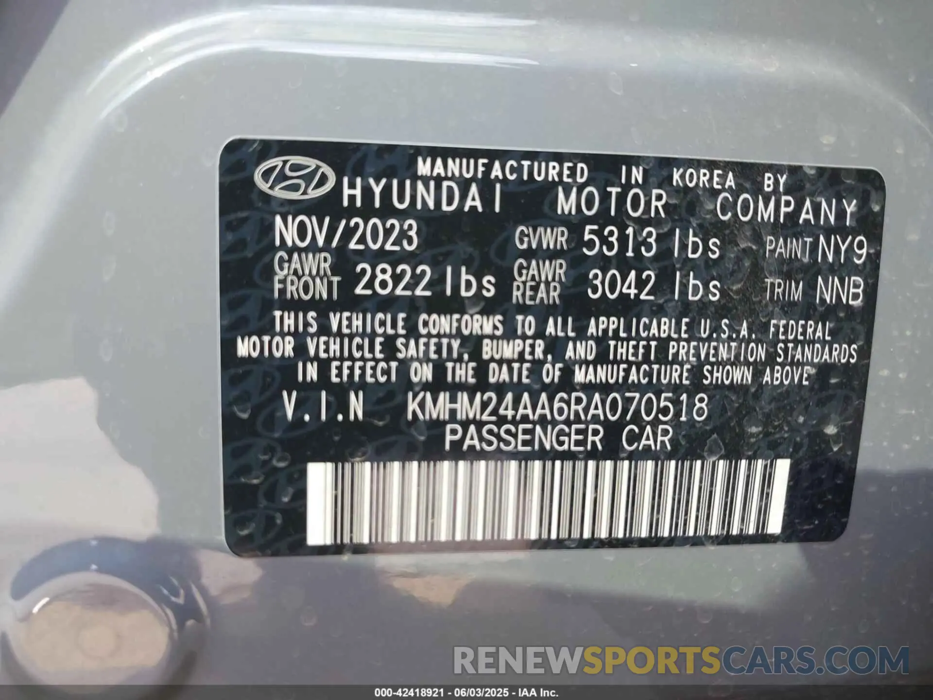 9 Photograph of a damaged car KMHM24AA6RA070518 HYUNDAI IONIQ 6 2024