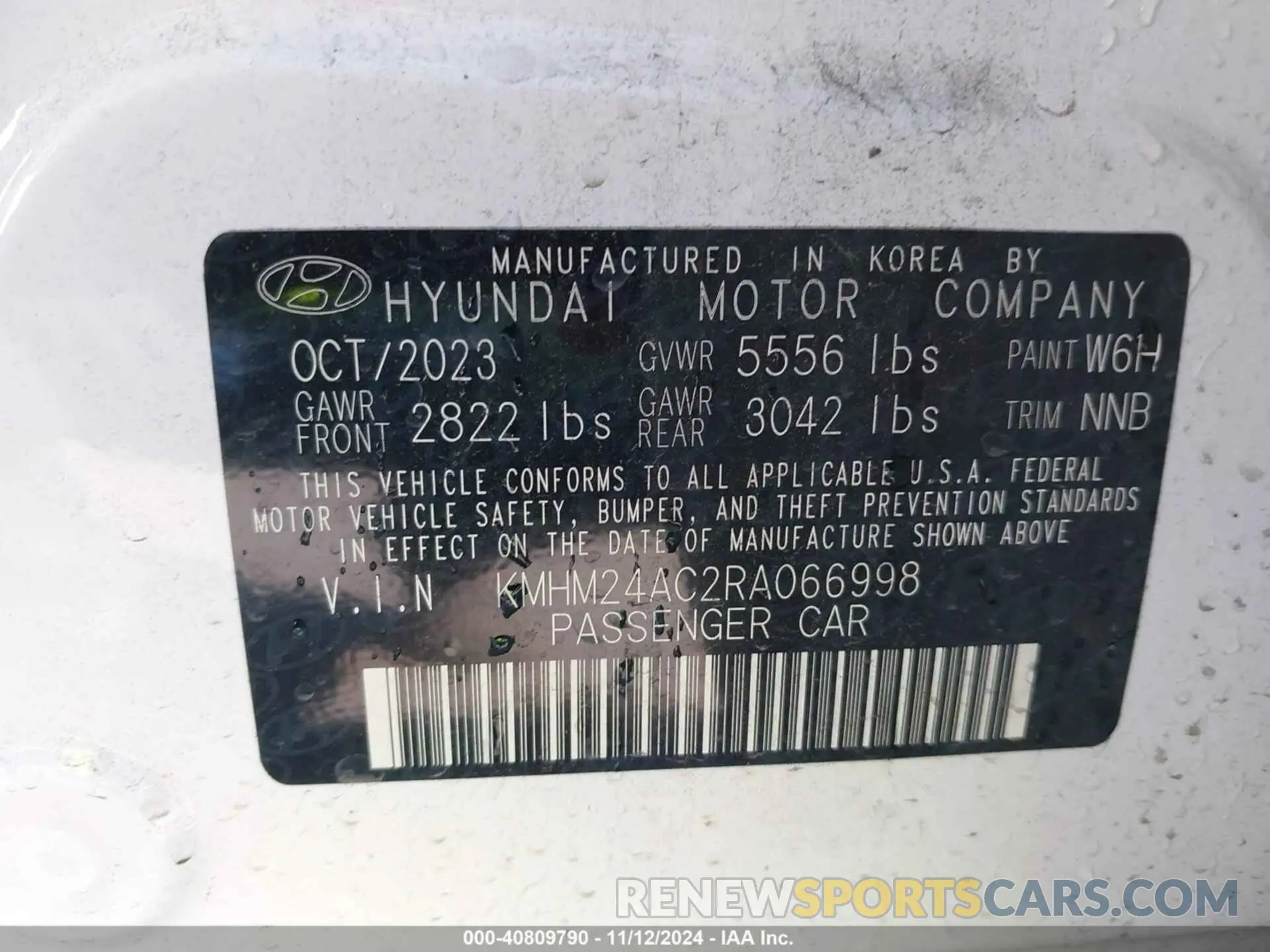 9 Photograph of a damaged car KMHM24AC2RA066998 HYUNDAI IONIQ 6 2024