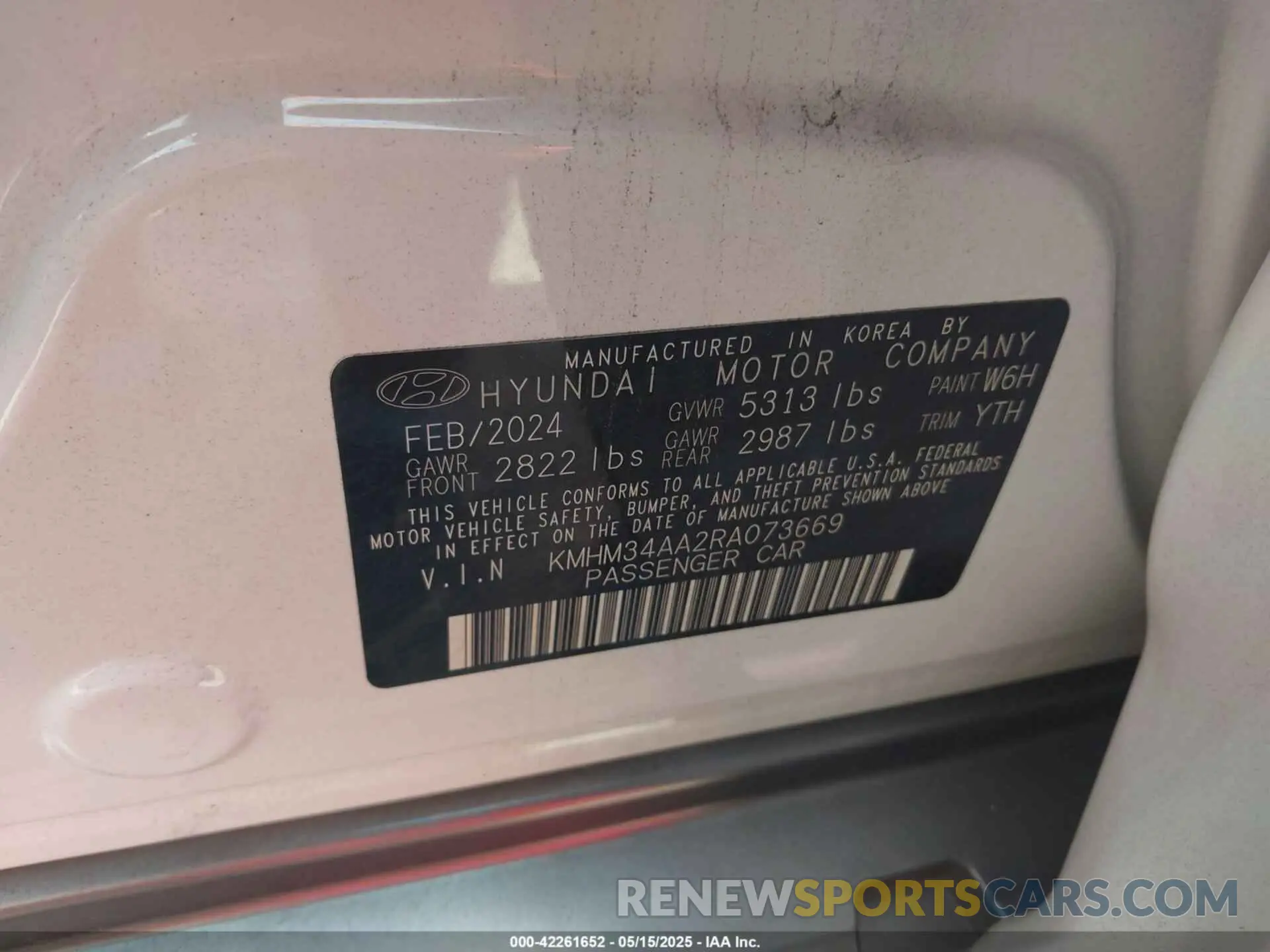 9 Photograph of a damaged car KMHM34AA2RA073669 HYUNDAI IONIQ 6 2024