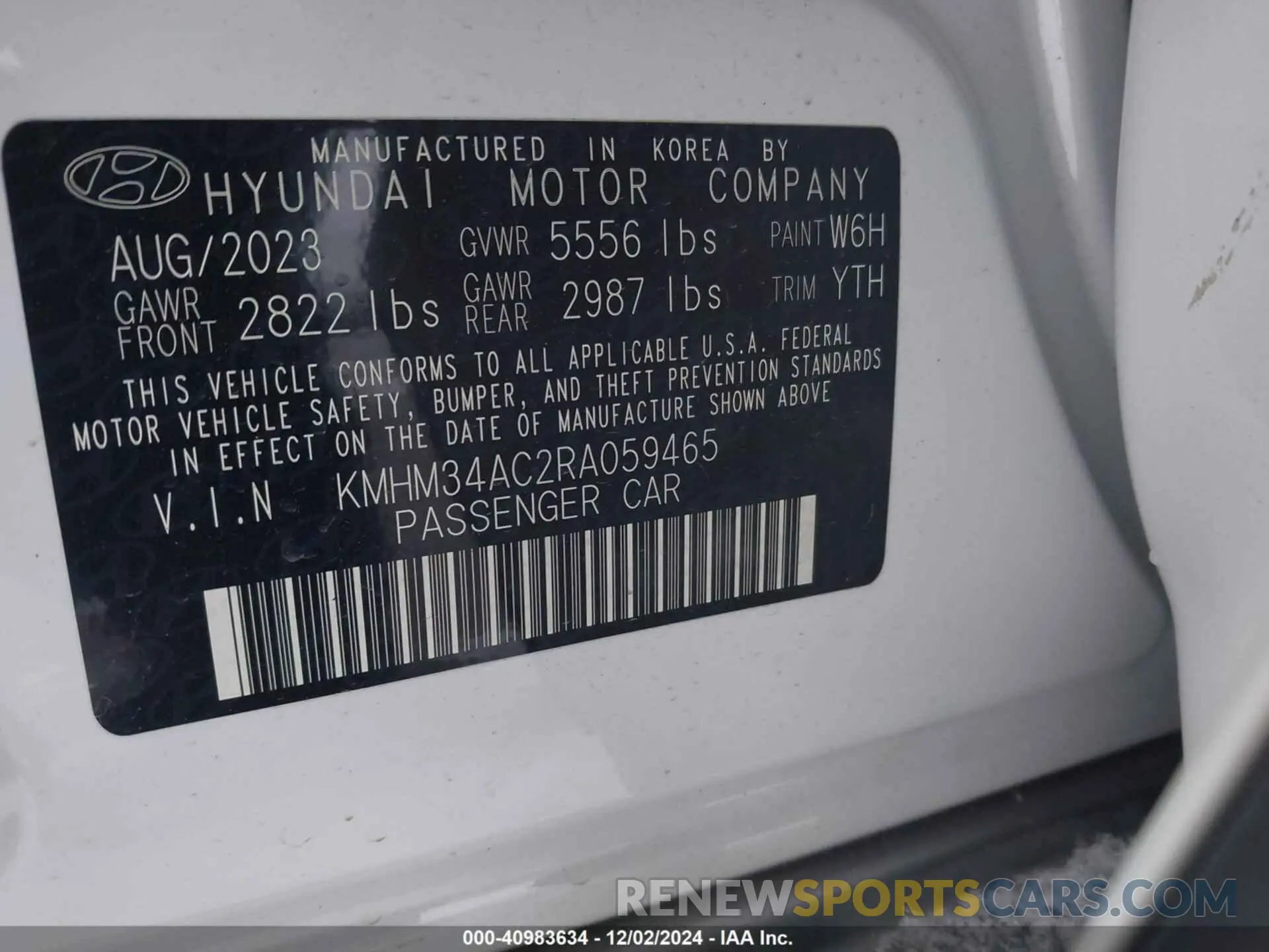 9 Photograph of a damaged car KMHM34AC2RA059465 HYUNDAI IONIQ 6 2024
