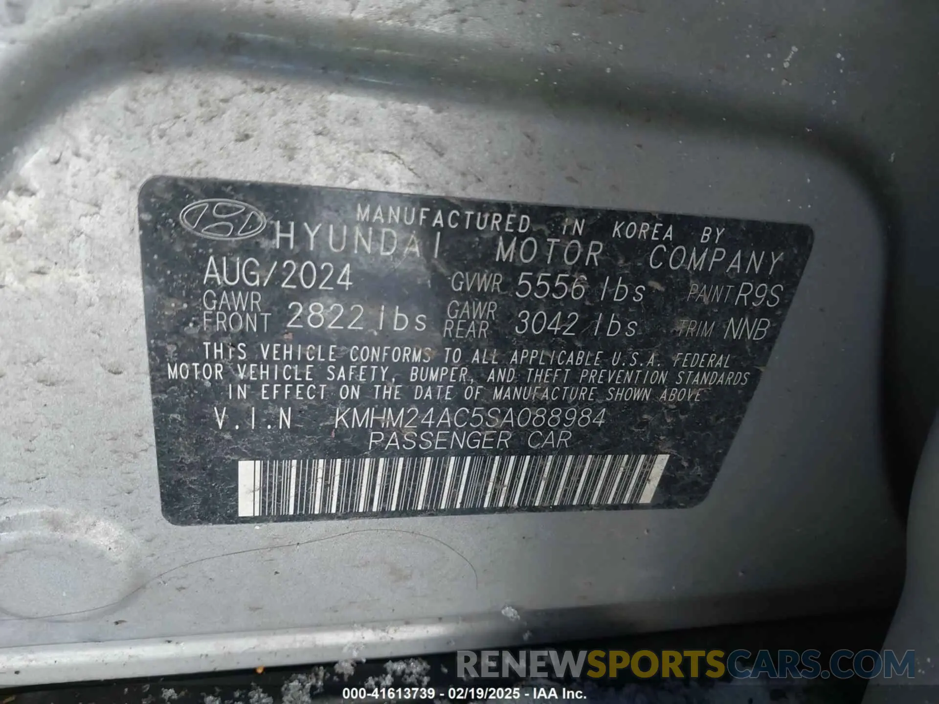 9 Photograph of a damaged car KMHM24AC5SA088984 HYUNDAI IONIQ 6 2025