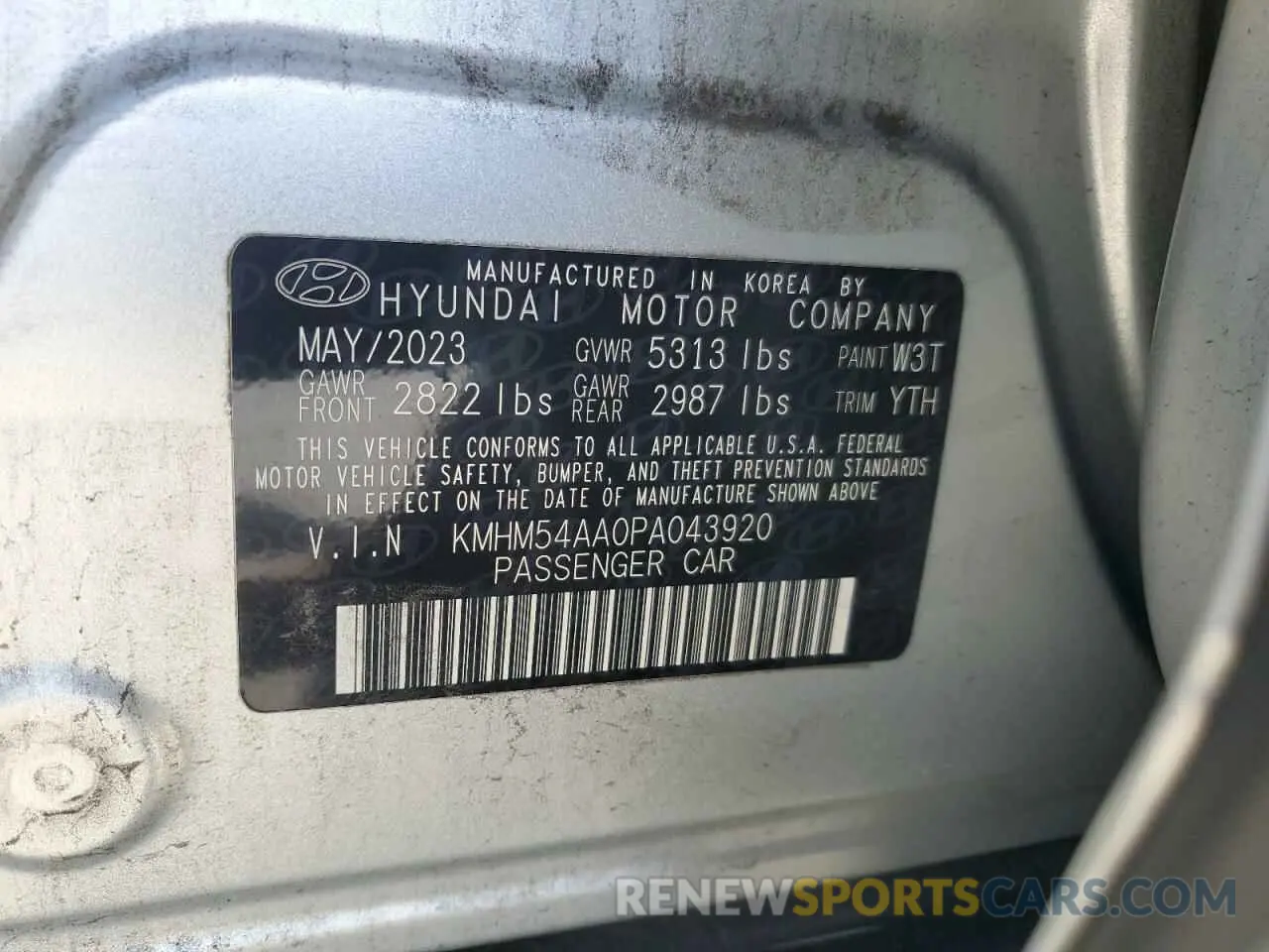 14 Photograph of a damaged car KMHM54AA0PA043920 HYUNDAI IONIQ 6 LI 2023