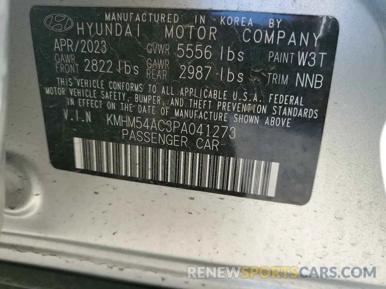 12 Photograph of a damaged car KMHM54AC3PA041273 HYUNDAI IONIQ 6 LI 2023