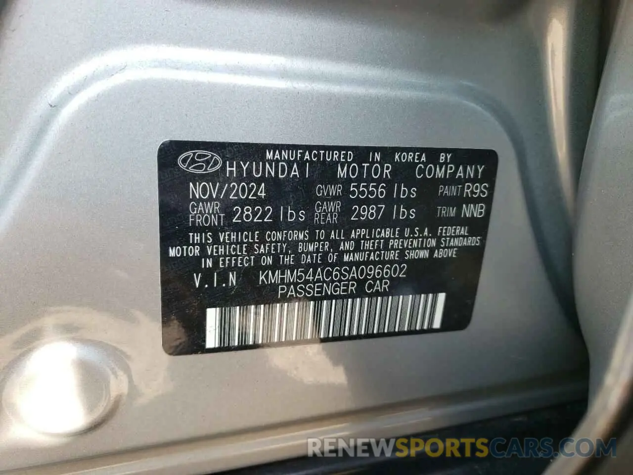 12 Photograph of a damaged car KMHM54AC6SA096602 HYUNDAI IONIQ 6 LI 2025