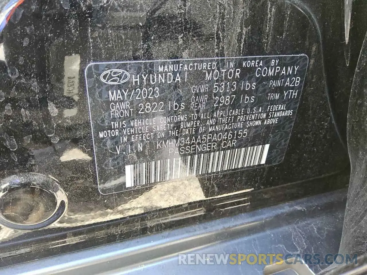12 Photograph of a damaged car KMHM34AA5PA046155 HYUNDAI IONIQ 6 SE 2023