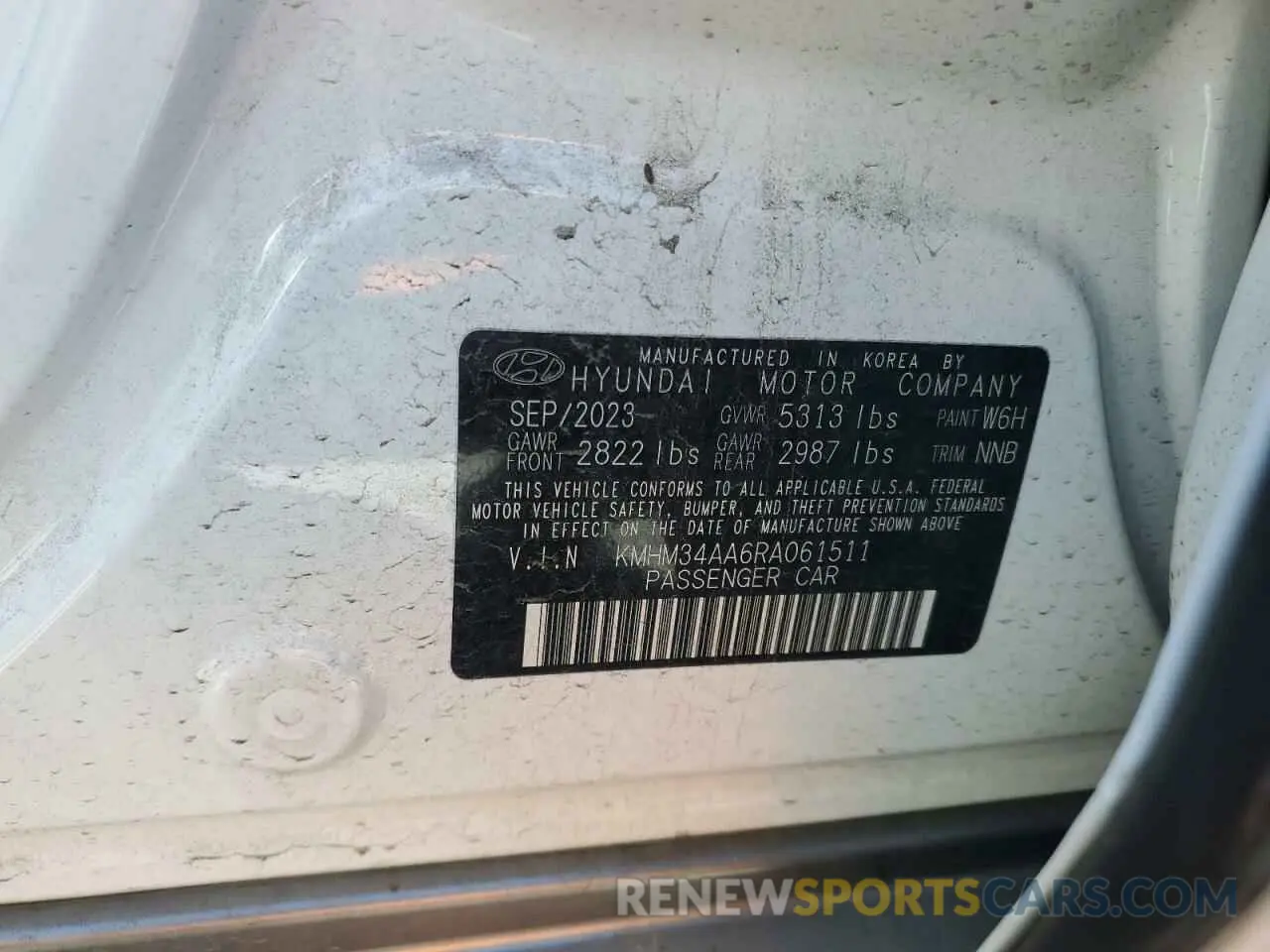 12 Photograph of a damaged car KMHM34AA6RA061511 HYUNDAI IONIQ 6 SE 2024