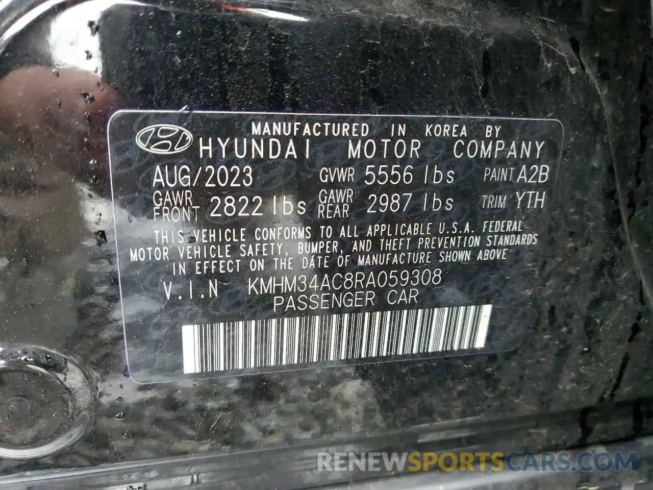 13 Photograph of a damaged car KMHM34AC8RA059308 HYUNDAI IONIQ 6 SE 2024