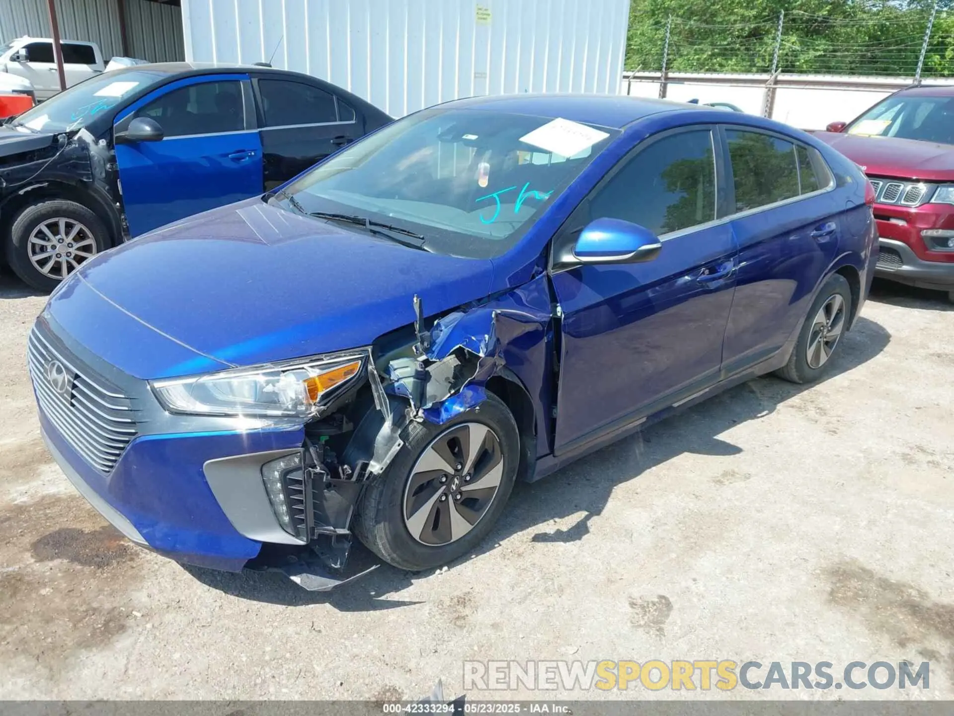 2 Photograph of a damaged car KMHC75LC1KU117153 HYUNDAI IONIQ HYBRID 2019