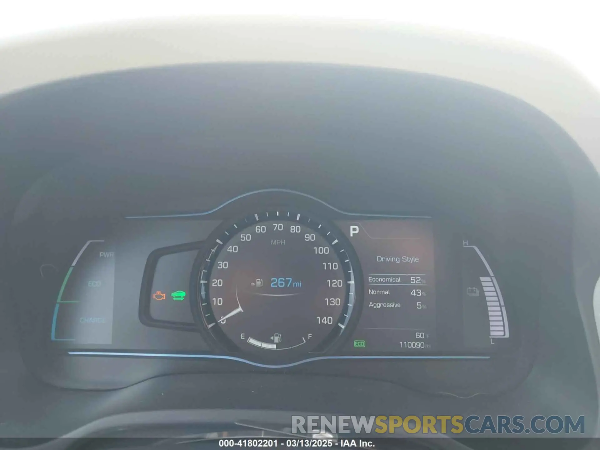 7 Photograph of a damaged car KMHC75LC1KU134132 HYUNDAI IONIQ HYBRID 2019