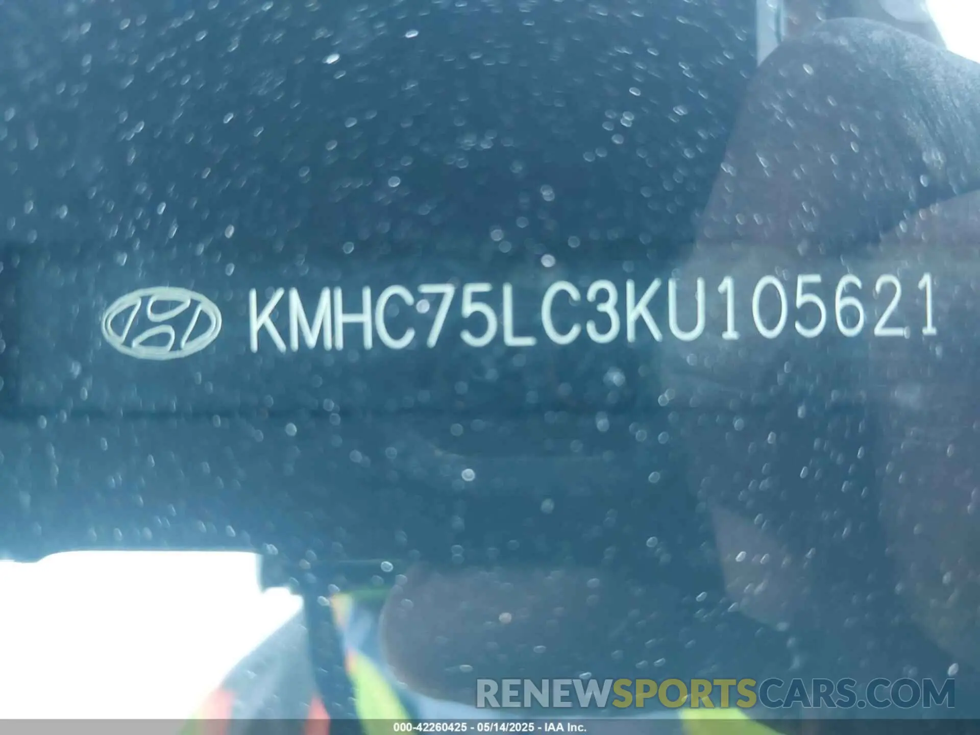 9 Photograph of a damaged car KMHC75LC3KU105621 HYUNDAI IONIQ HYBRID 2019