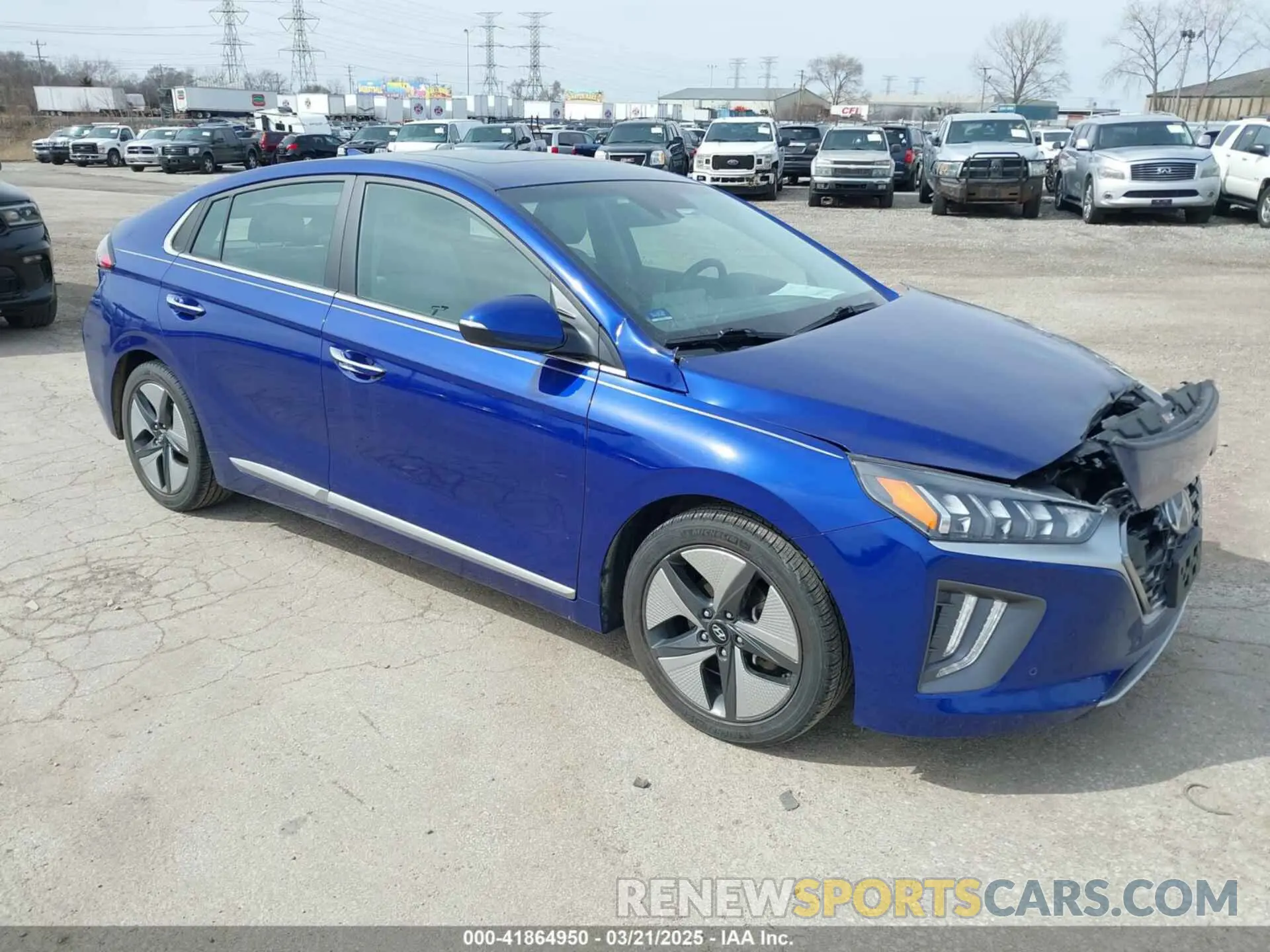 1 Photograph of a damaged car KMHC05LC2NU273680 HYUNDAI IONIQ HYBRID 2022