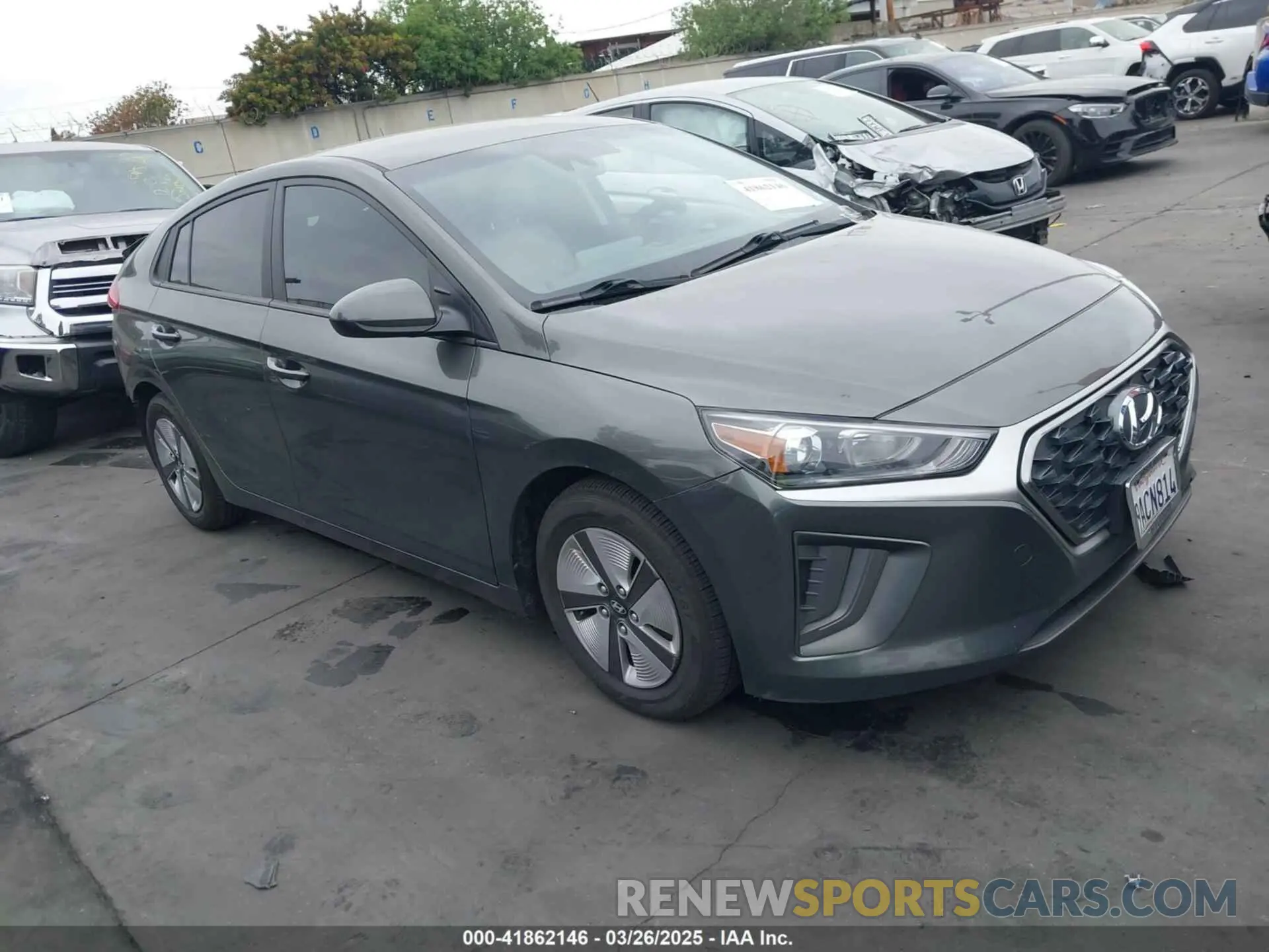 1 Photograph of a damaged car KMHC65LC0NU281307 HYUNDAI IONIQ HYBRID 2022