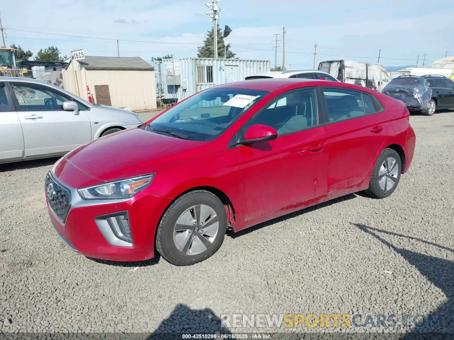 2 Photograph of a damaged car KMHC65LC6NU275429 HYUNDAI IONIQ HYBRID 2022