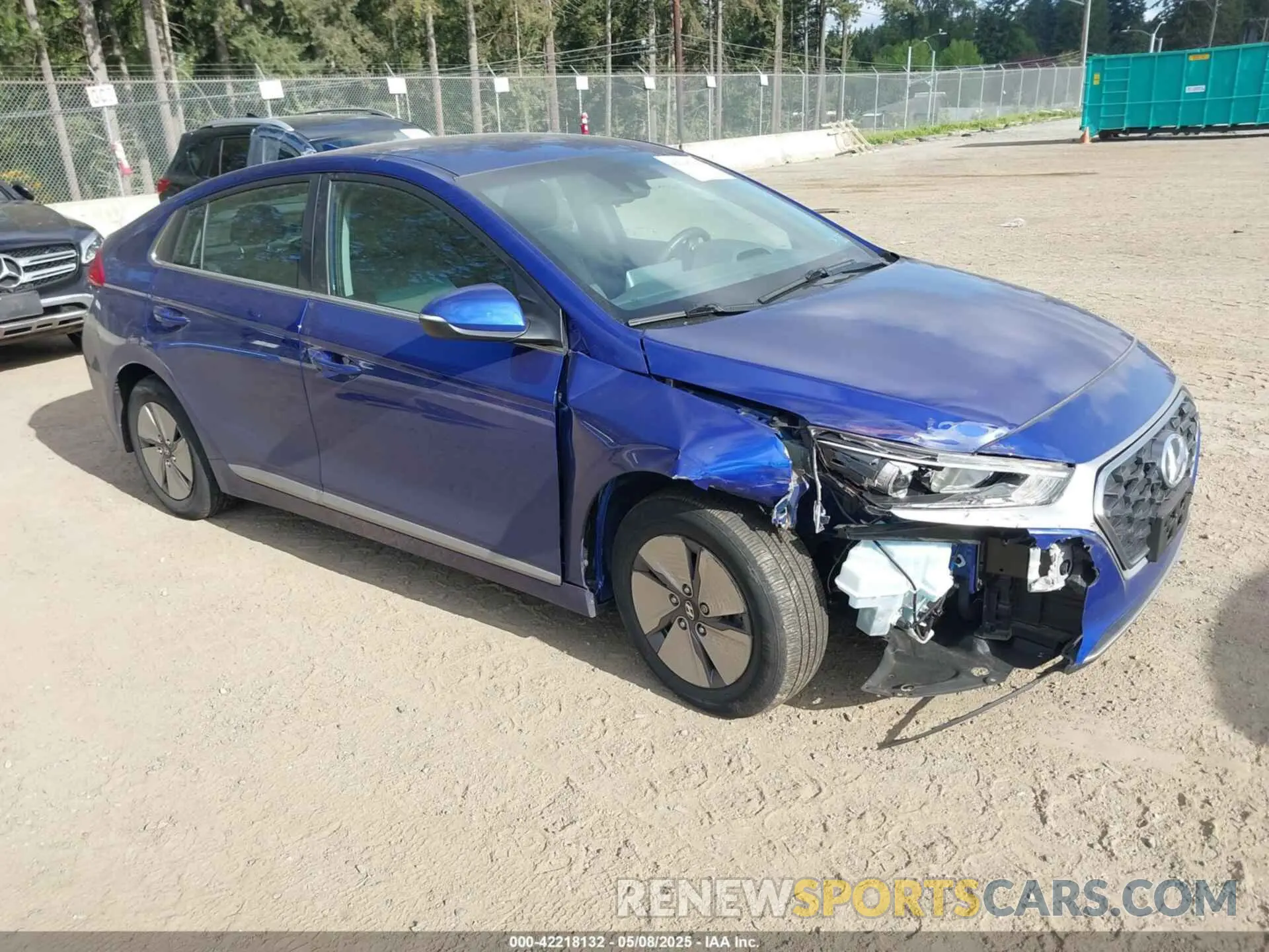 1 Photograph of a damaged car KMHC75LC5NU269523 HYUNDAI IONIQ HYBRID 2022