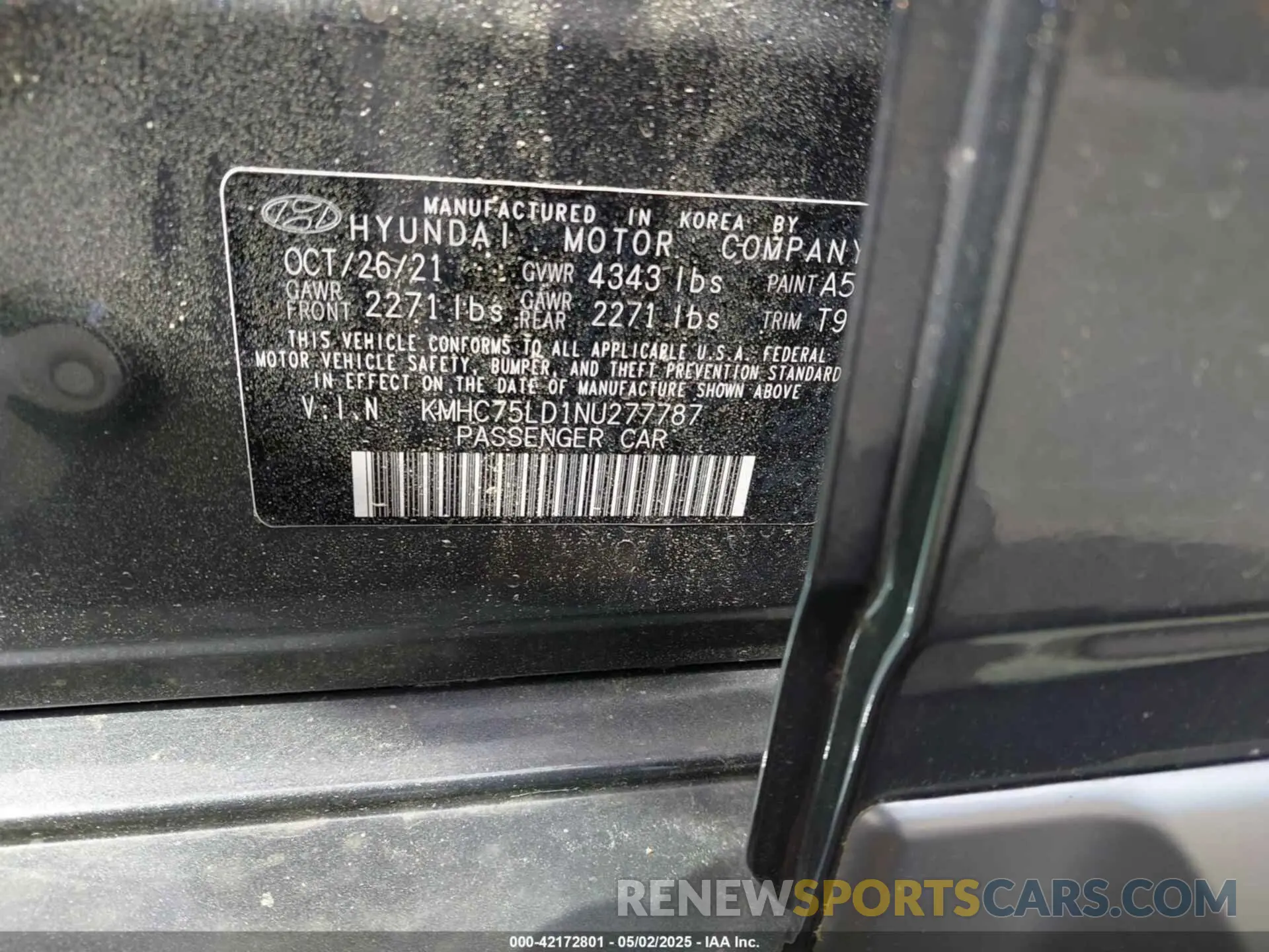 9 Photograph of a damaged car KMHC75LD1N4277787 HYUNDAI IONIQ PLUG-IN HYBRID 2022