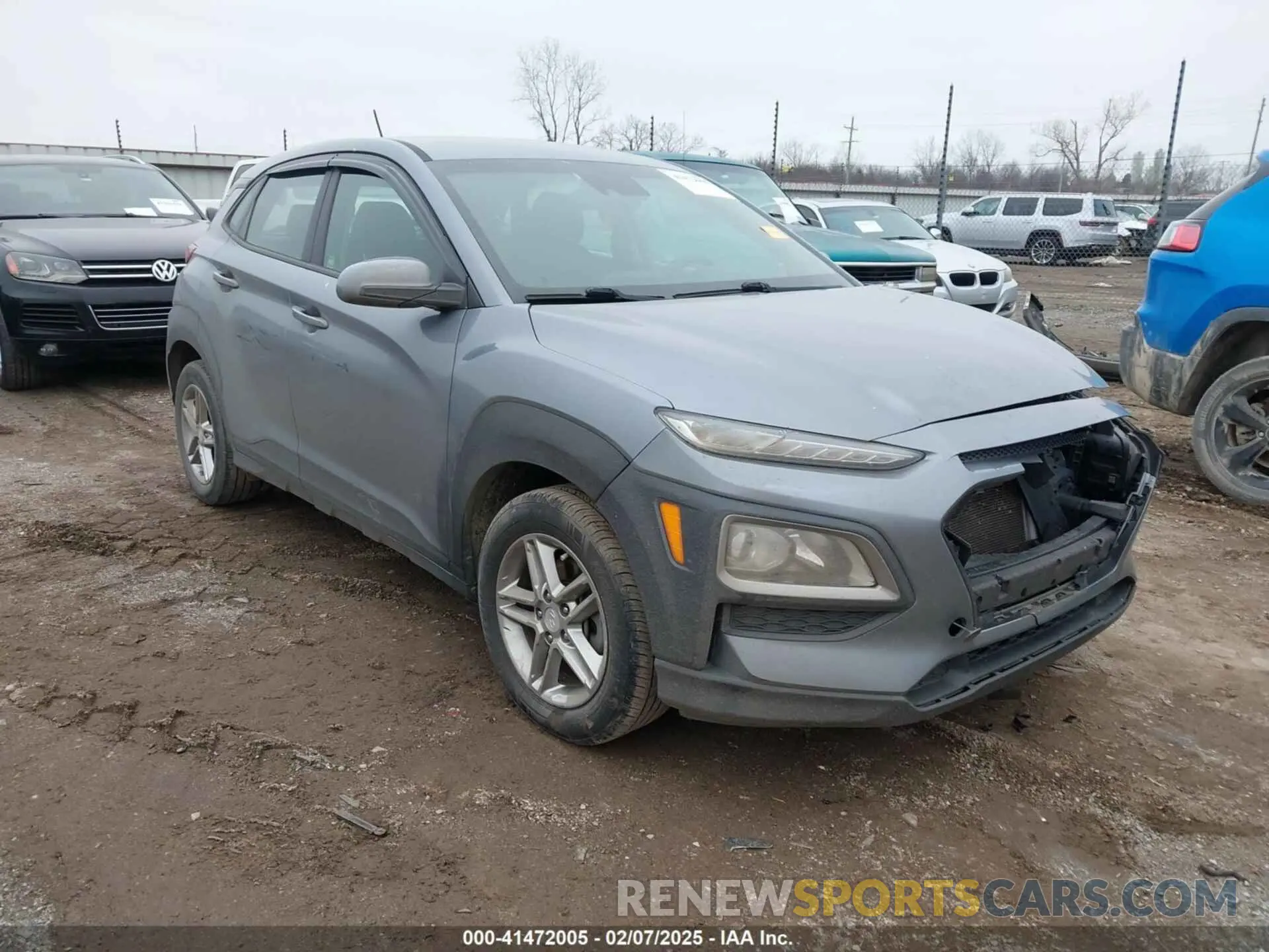 1 Photograph of a damaged car KM8K12AA1KU210980 HYUNDAI KONA 2019