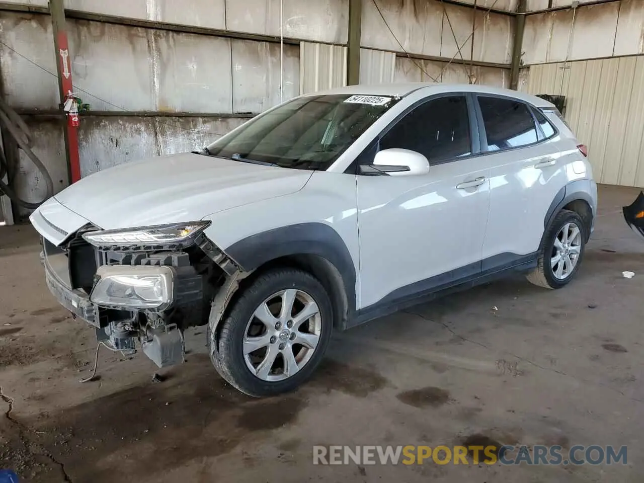 1 Photograph of a damaged car KM8K12AA2KU238142 HYUNDAI KONA 2019