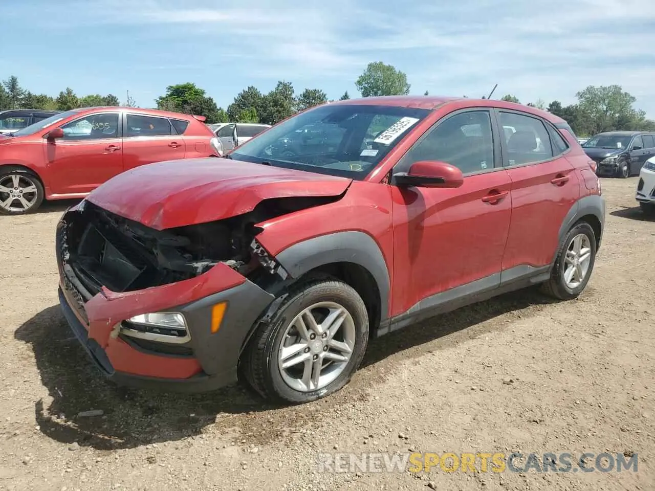 1 Photograph of a damaged car KM8K12AA3KU251885 HYUNDAI KONA 2019