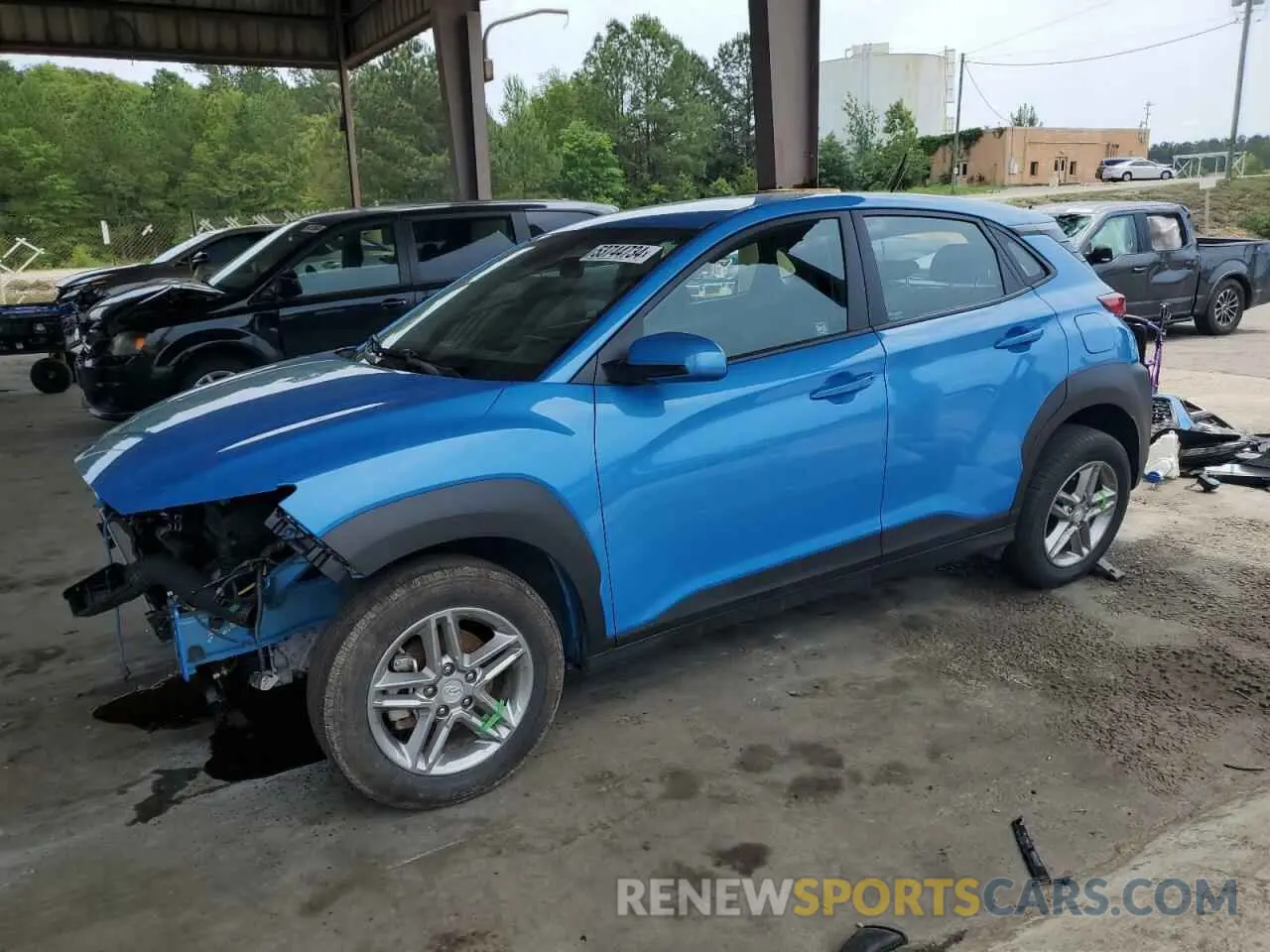 1 Photograph of a damaged car KM8K12AA3KU261428 HYUNDAI KONA 2019