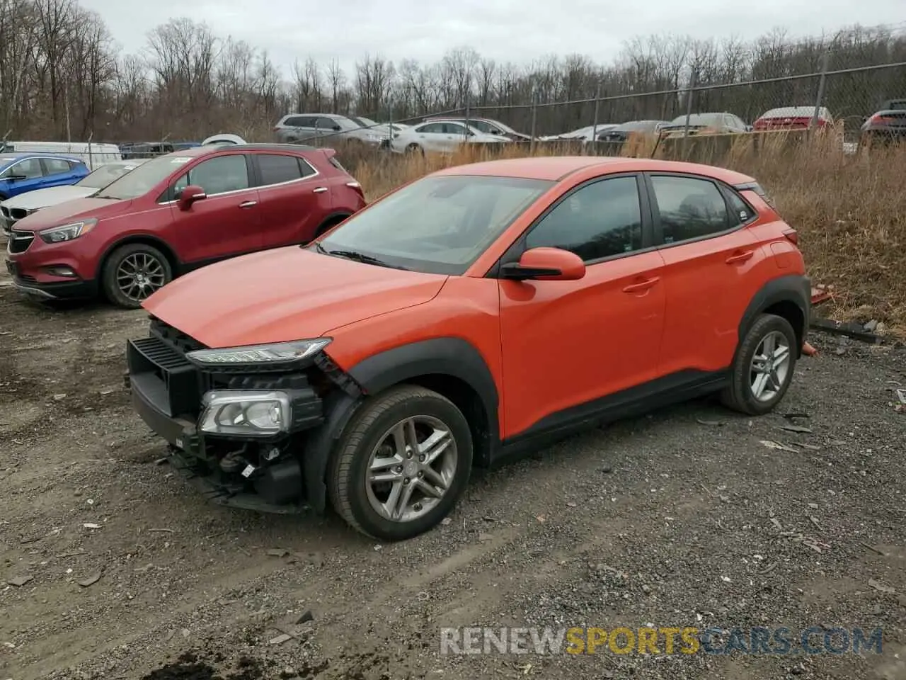 1 Photograph of a damaged car KM8K12AA3KU393413 HYUNDAI KONA 2019