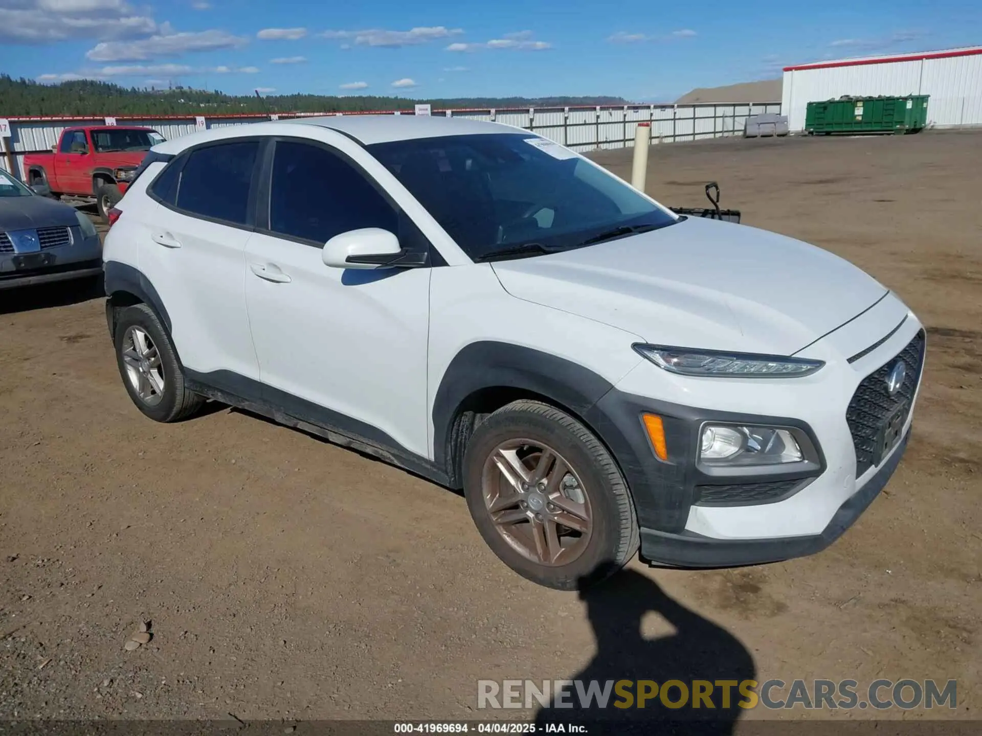 1 Photograph of a damaged car KM8K12AA4KU225392 HYUNDAI KONA 2019