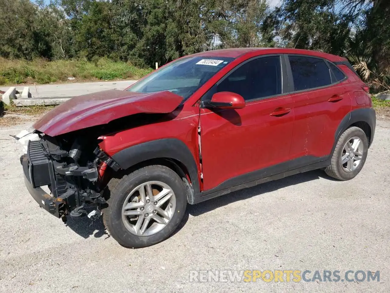 1 Photograph of a damaged car KM8K12AA4KU295054 HYUNDAI KONA 2019