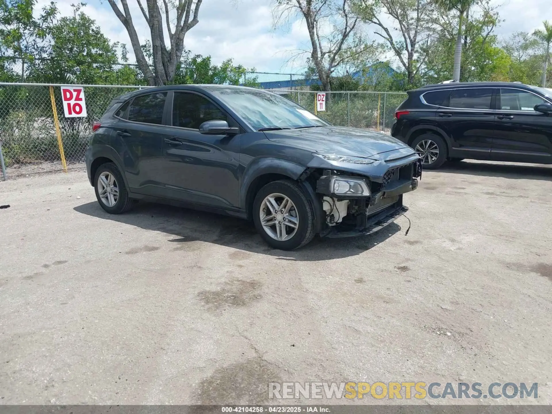 1 Photograph of a damaged car KM8K12AA4KU299296 HYUNDAI KONA 2019