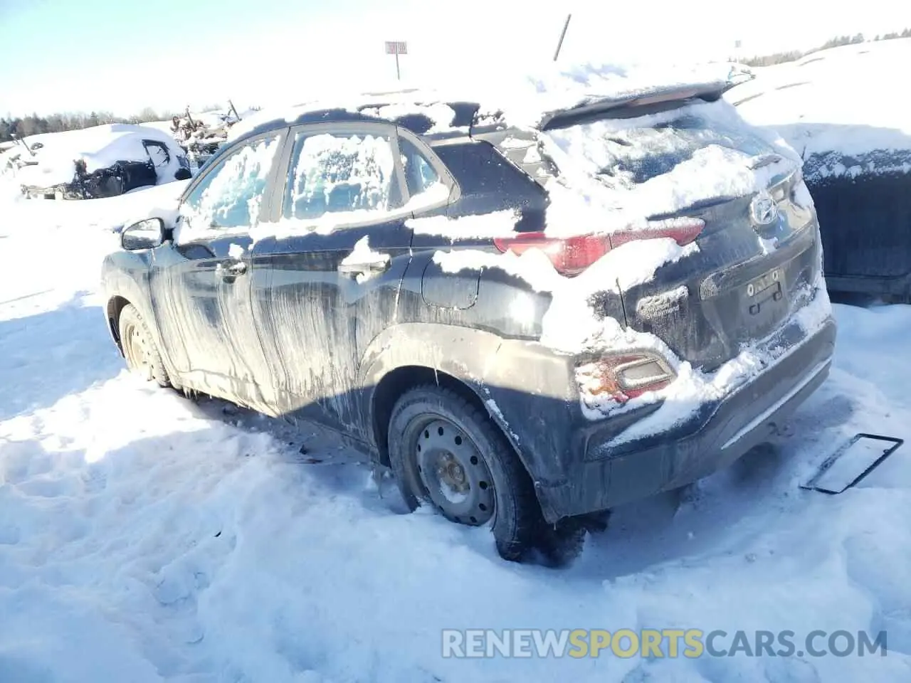 2 Photograph of a damaged car KM8K12AA4KU303749 HYUNDAI KONA 2019