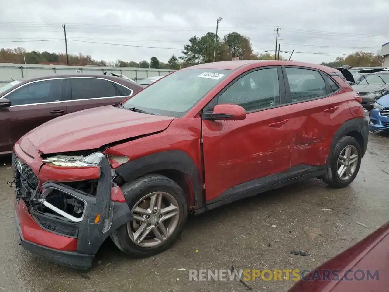 1 Photograph of a damaged car KM8K12AA5KU343063 HYUNDAI KONA 2019