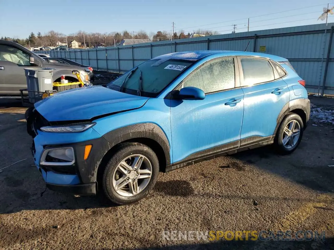 1 Photograph of a damaged car KM8K12AA6KU274111 HYUNDAI KONA 2019