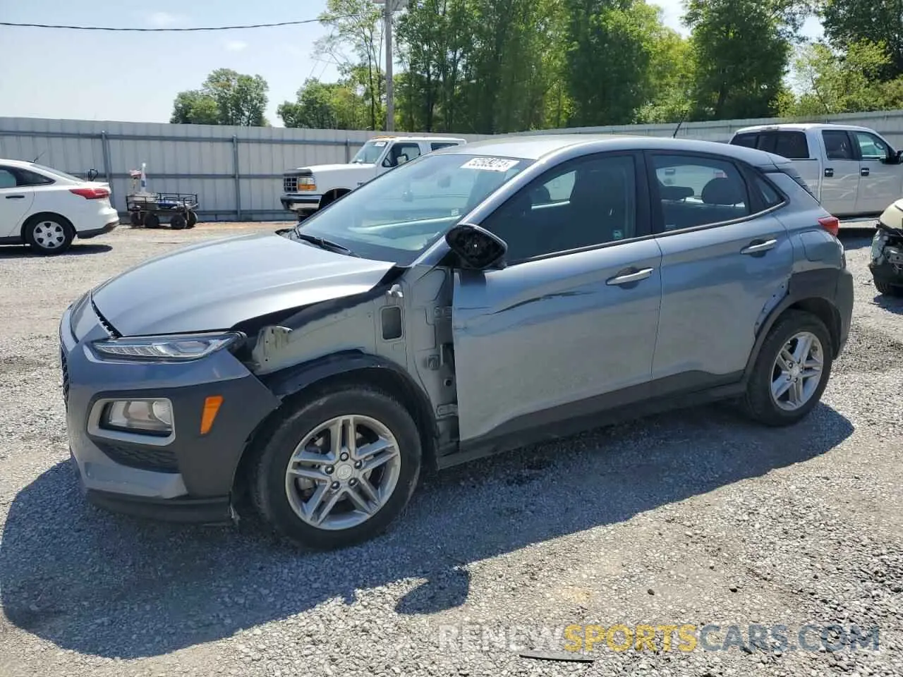 1 Photograph of a damaged car KM8K12AA6KU310220 HYUNDAI KONA 2019