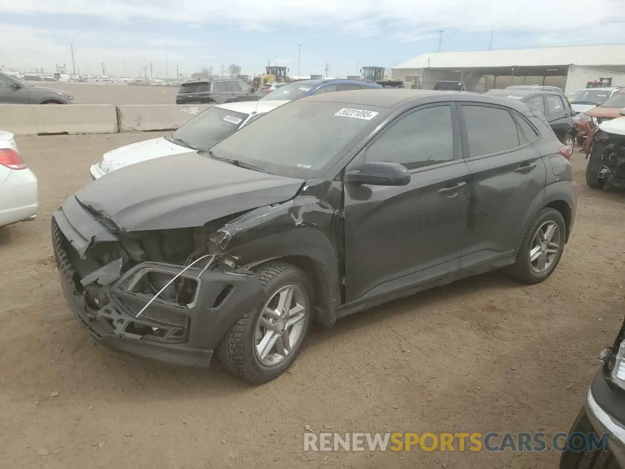 1 Photograph of a damaged car KM8K12AA6KU339071 HYUNDAI KONA 2019