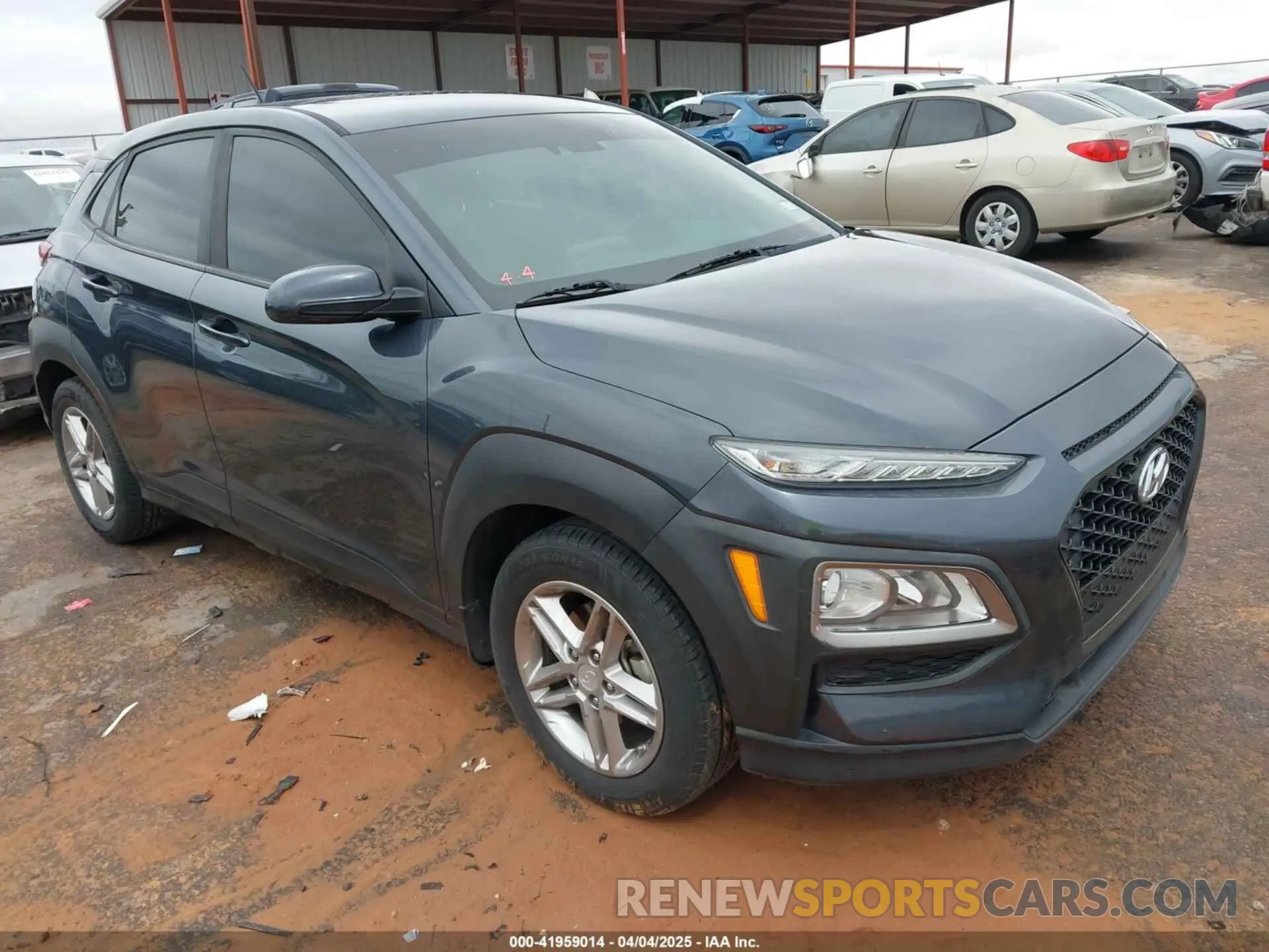 1 Photograph of a damaged car KM8K12AA7KU221448 HYUNDAI KONA 2019