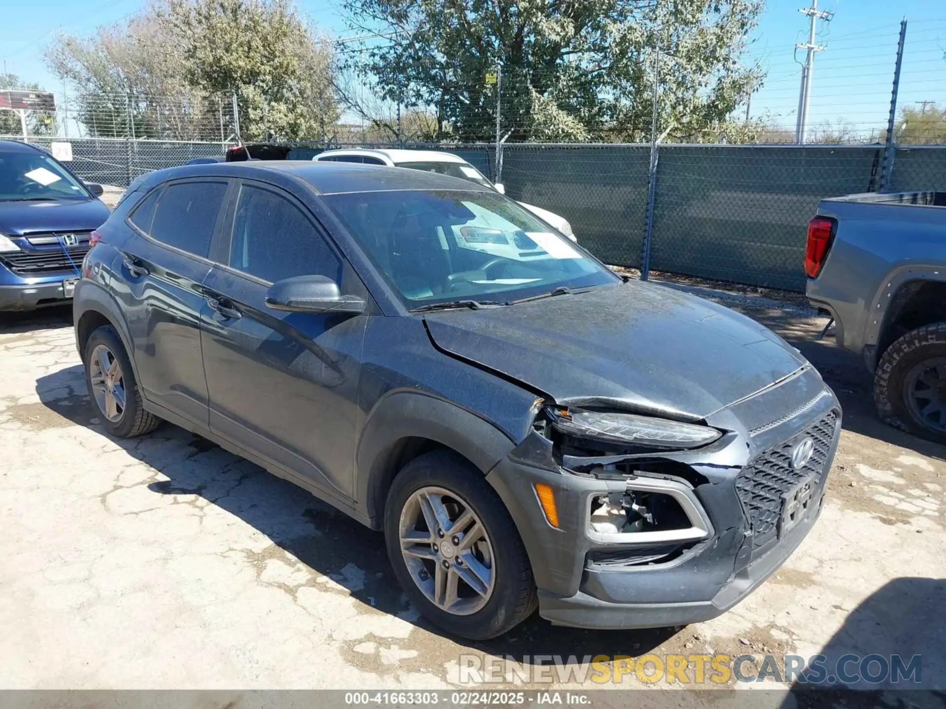 1 Photograph of a damaged car KM8K12AA7KU272366 HYUNDAI KONA 2019