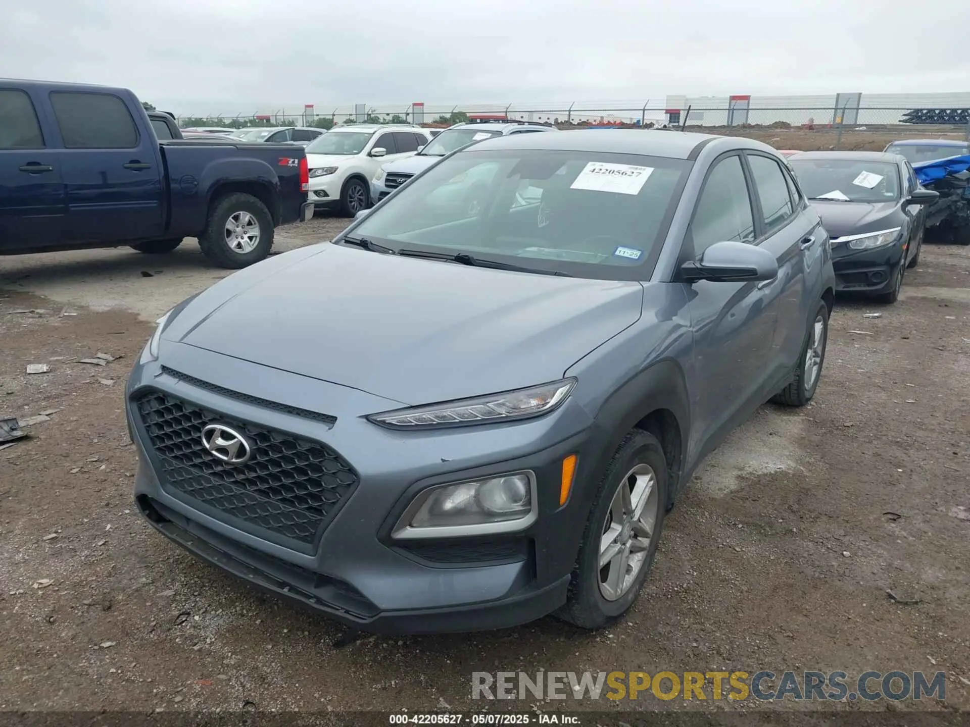 2 Photograph of a damaged car KM8K12AA7KU302093 HYUNDAI KONA 2019