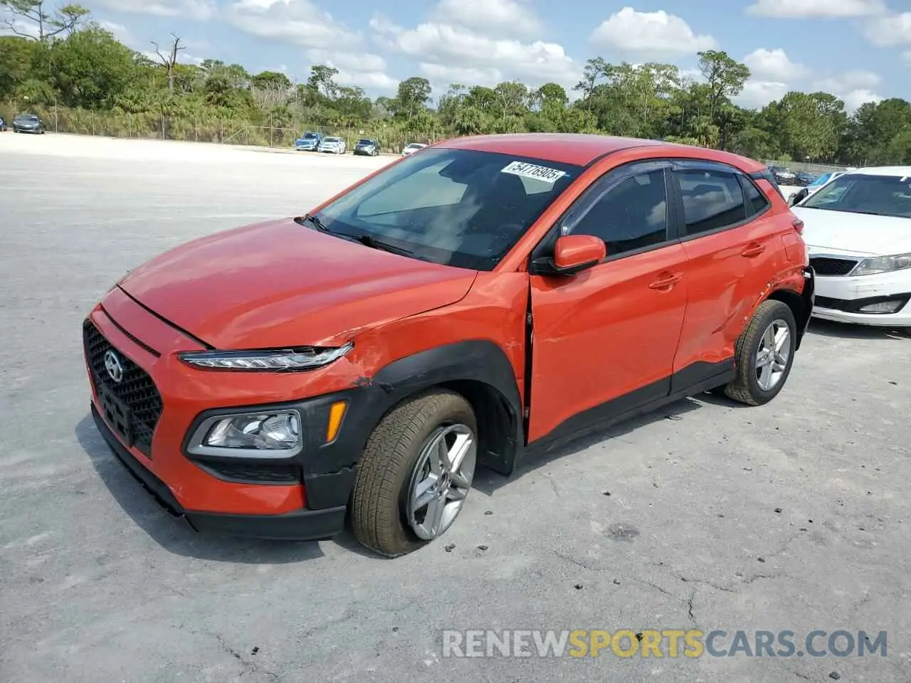 1 Photograph of a damaged car KM8K12AA7KU336924 HYUNDAI KONA 2019