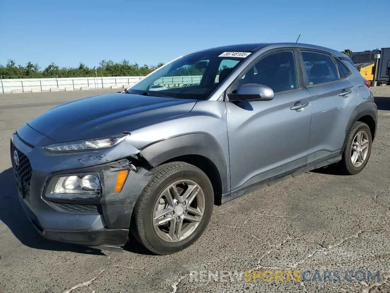 1 Photograph of a damaged car KM8K12AA8KU226688 HYUNDAI KONA 2019