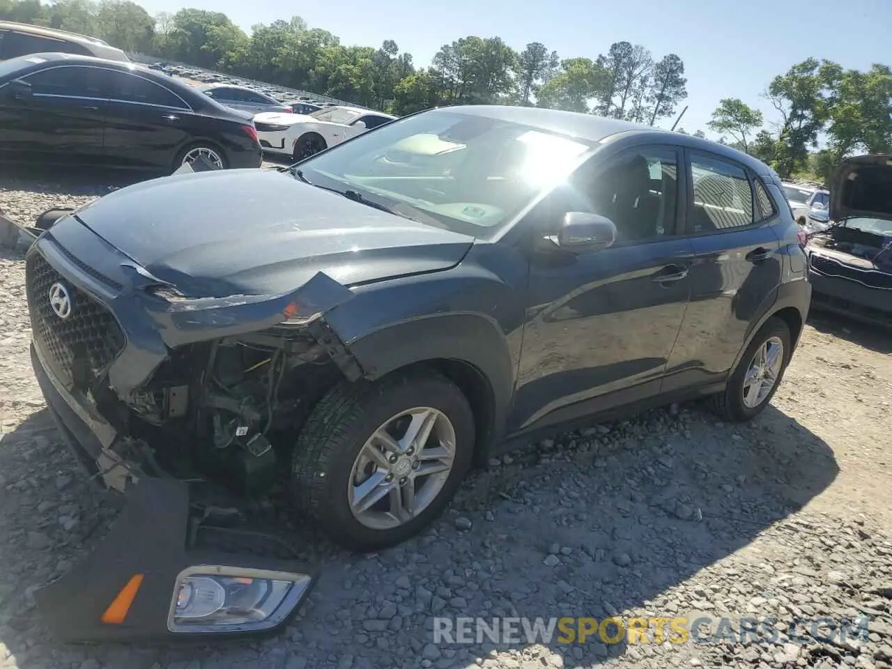 1 Photograph of a damaged car KM8K12AA8KU280539 HYUNDAI KONA 2019