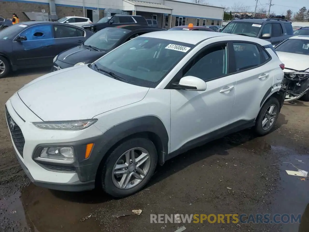 1 Photograph of a damaged car KM8K12AA8KU318299 HYUNDAI KONA 2019