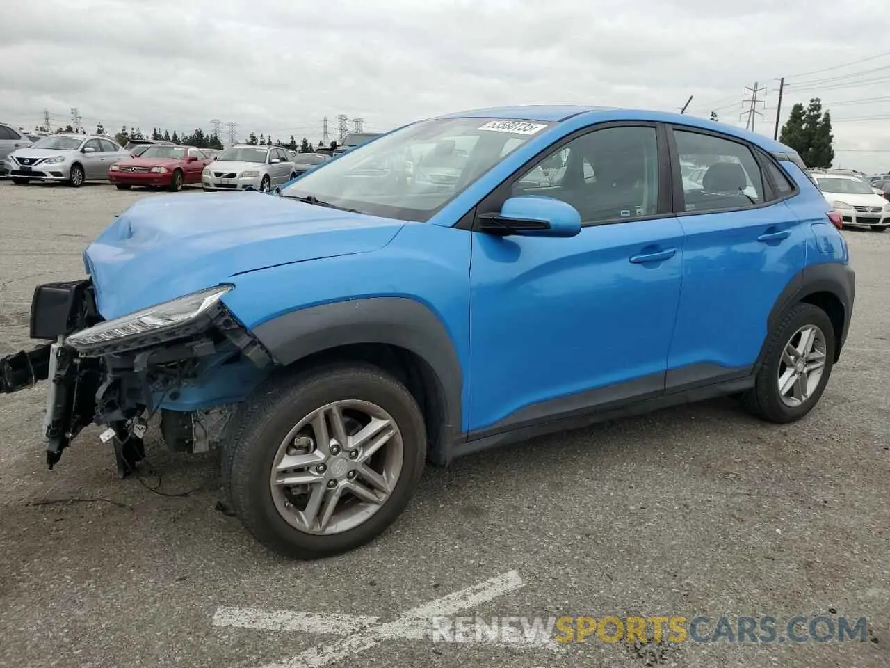 1 Photograph of a damaged car KM8K12AA8KU332333 HYUNDAI KONA 2019