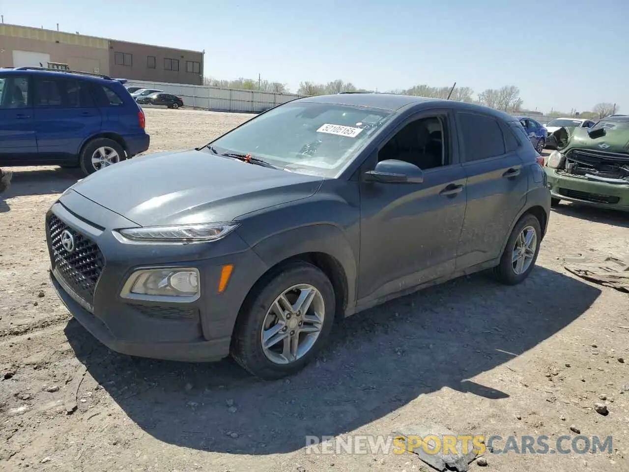 1 Photograph of a damaged car KM8K12AAXKU199056 HYUNDAI KONA 2019