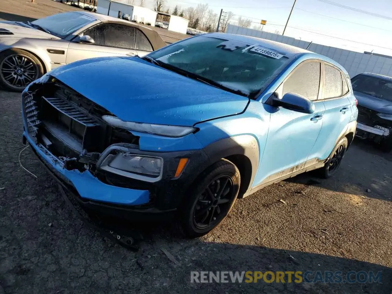 1 Photograph of a damaged car KM8K12AAXKU259529 HYUNDAI KONA 2019