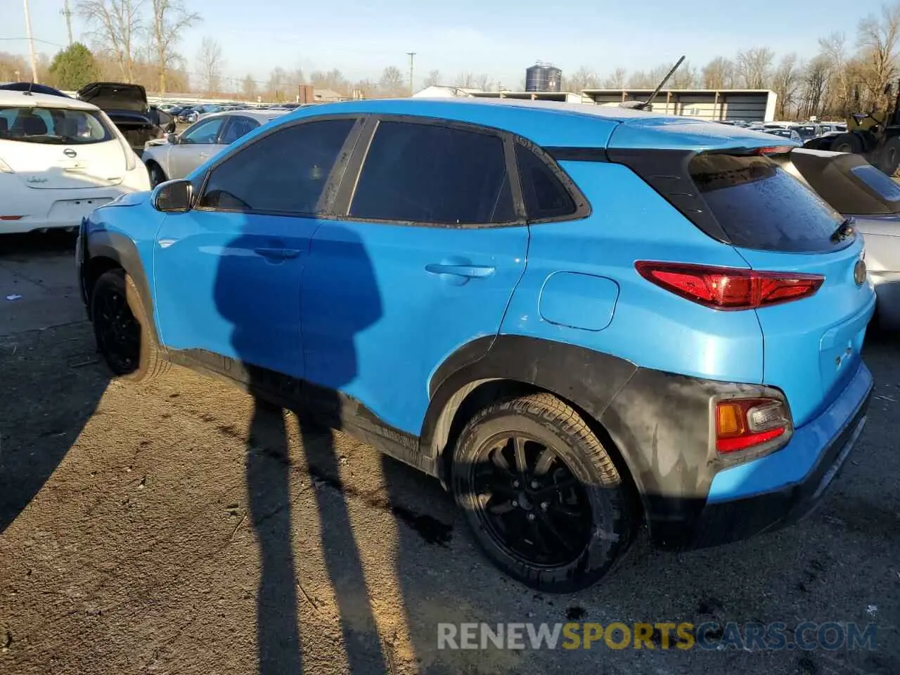 2 Photograph of a damaged car KM8K12AAXKU259529 HYUNDAI KONA 2019