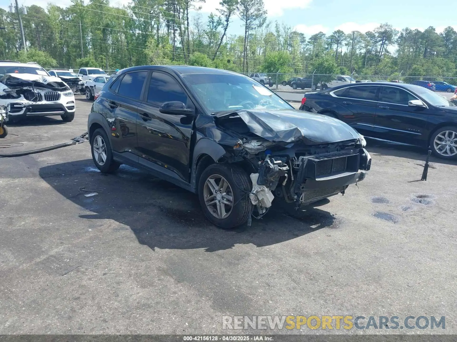 1 Photograph of a damaged car KM8K12AAXKU272197 HYUNDAI KONA 2019
