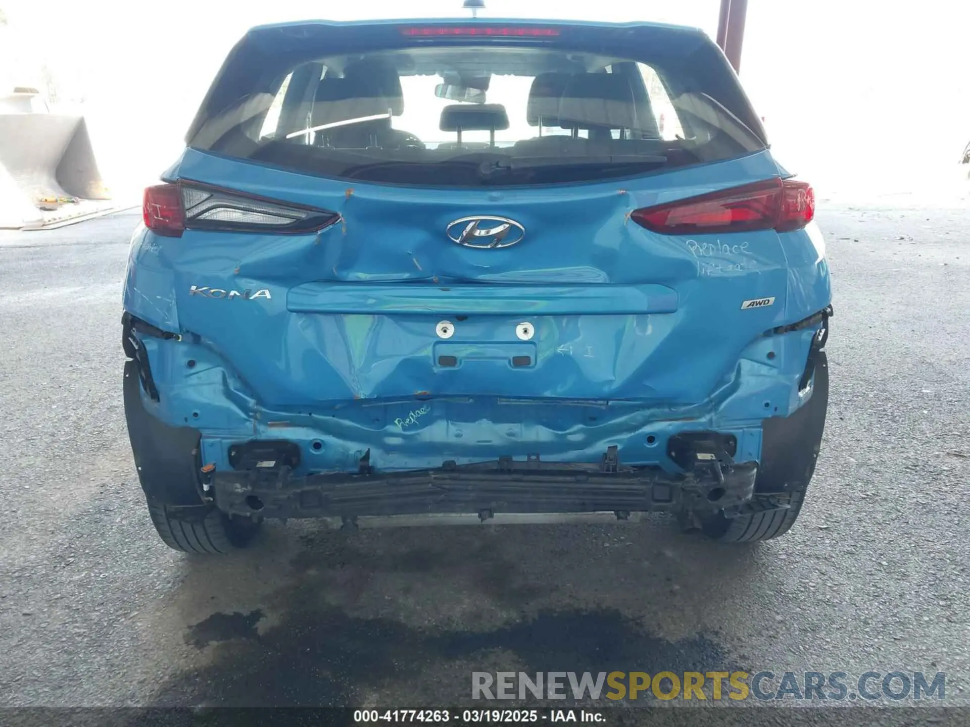 6 Photograph of a damaged car KM8K1CAA0KU337581 HYUNDAI KONA 2019