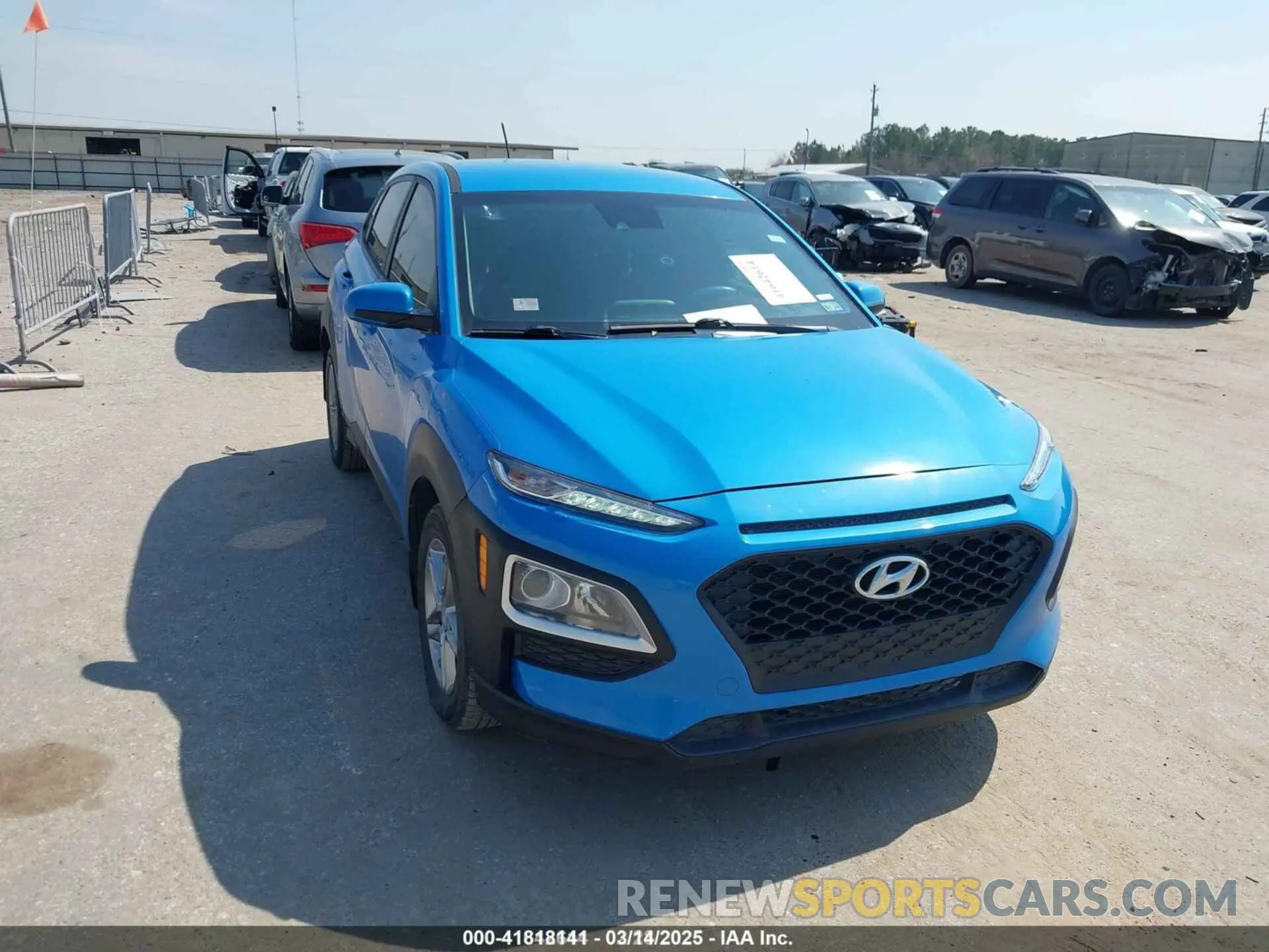 1 Photograph of a damaged car KM8K1CAA1KU298113 HYUNDAI KONA 2019
