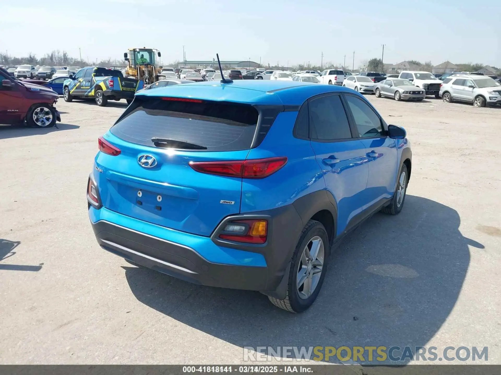 4 Photograph of a damaged car KM8K1CAA1KU298113 HYUNDAI KONA 2019