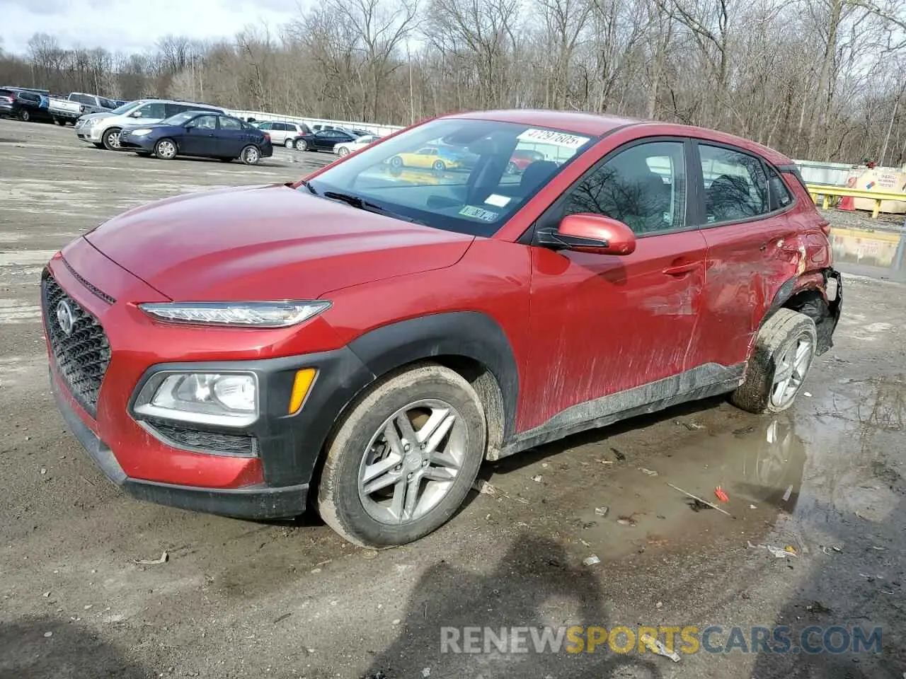1 Photograph of a damaged car KM8K1CAA1KU300765 HYUNDAI KONA 2019