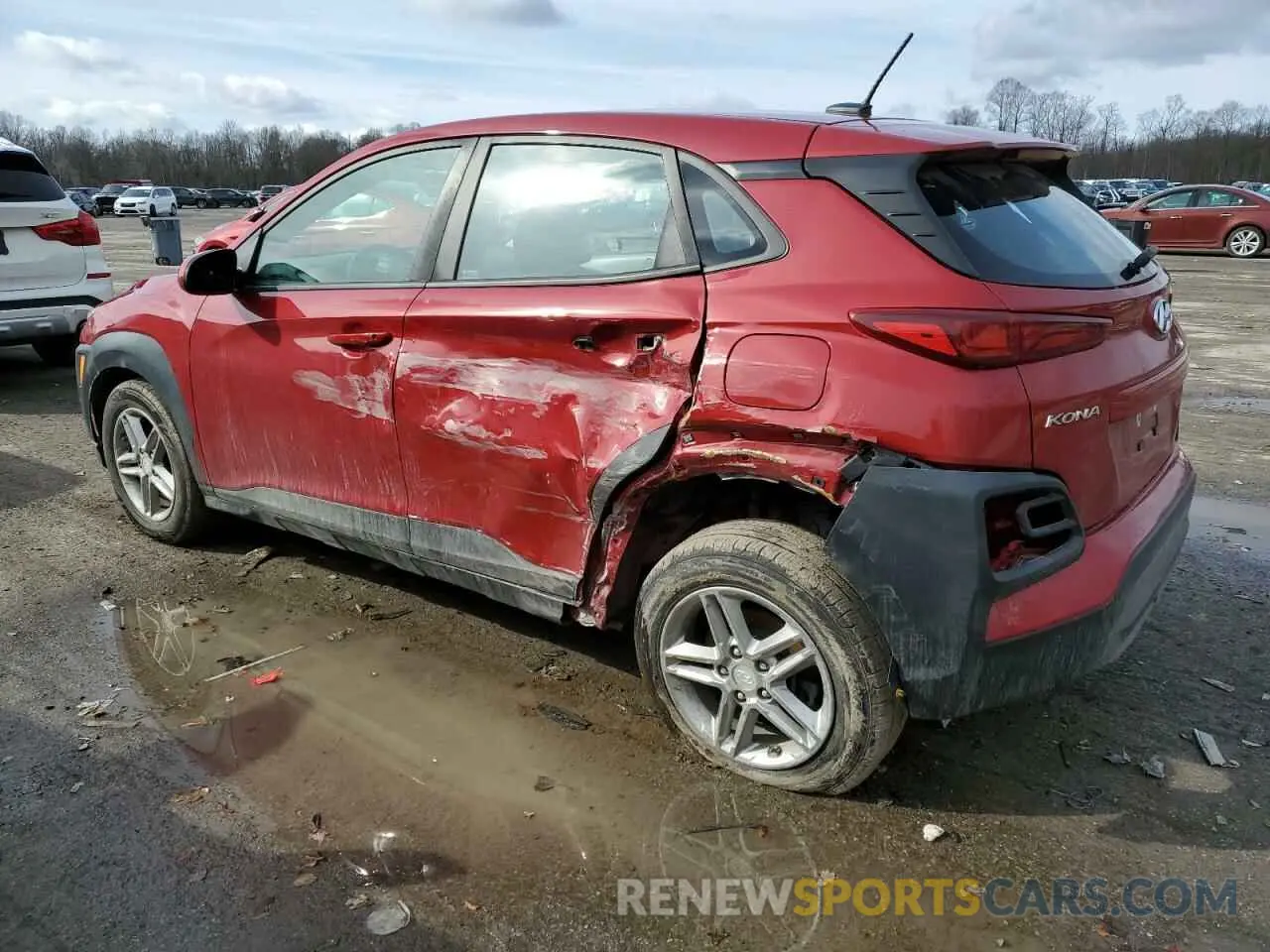 2 Photograph of a damaged car KM8K1CAA1KU300765 HYUNDAI KONA 2019